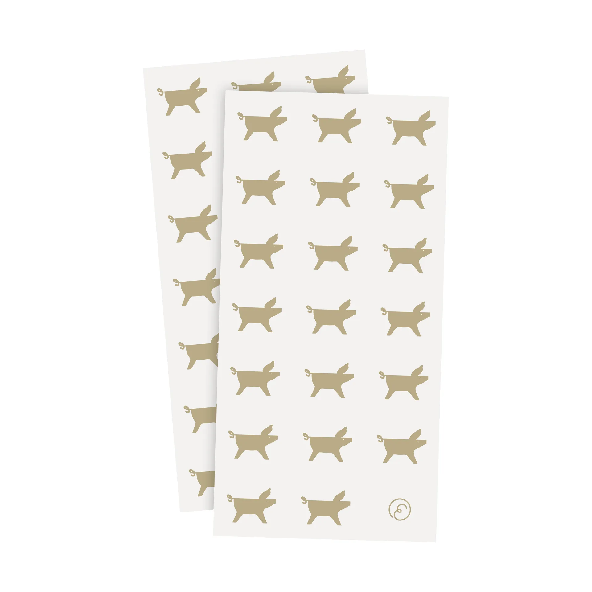 Serviette Ernst cochon de Noël 10x20 cm Lot de 20, Blanc–beige ERNST
