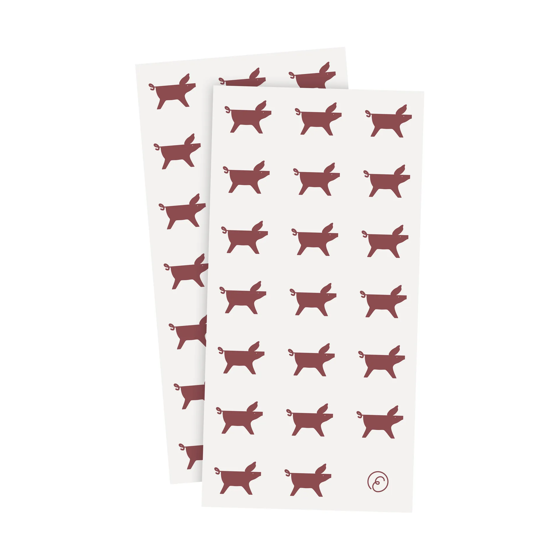 Serviette Ernst cochon de Noël 10x20 cm Lot de 20, Blanc–rouge ERNST