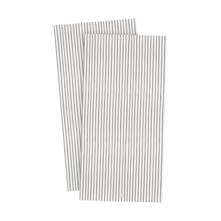 Serviette Ernst rayée 33x33 cm lot de 20 - Rayé blanc-gris - ERNST