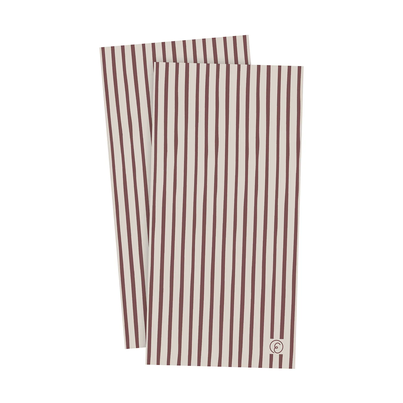 Serviette Ernst rayée 33x33 cm lot de 20, Rouge-gris clair ERNST