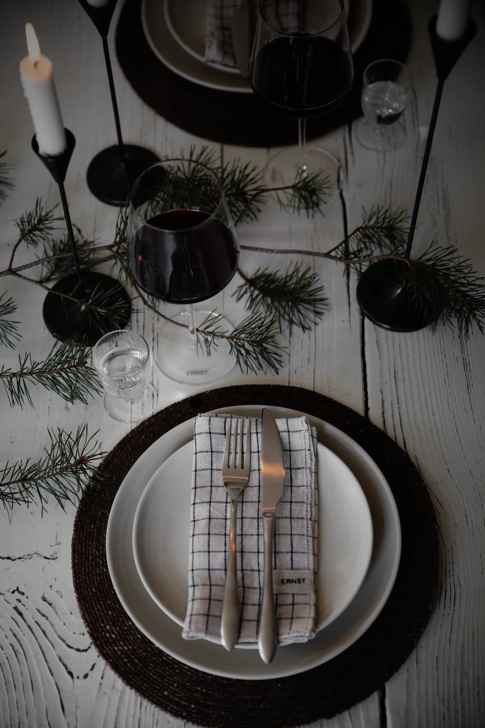 Set de table Ernst jute Ø33 cm, Marron foncé ERNST