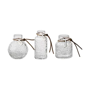Set de vases Ernst à motif, coffret cadeau 3 pièces - Transparent - ERNST