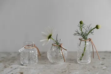 Set de vases Ernst à motif, coffret cadeau 3 pièces - Transparent - ERNST