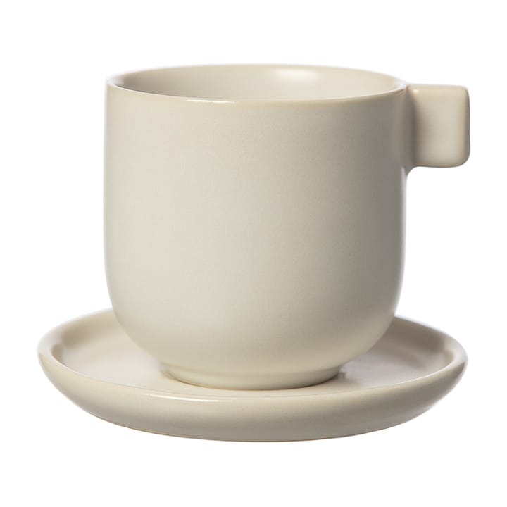 Tasse à café avec soucoupe Ernst 8,5 cm - Blanc sable - ERNST