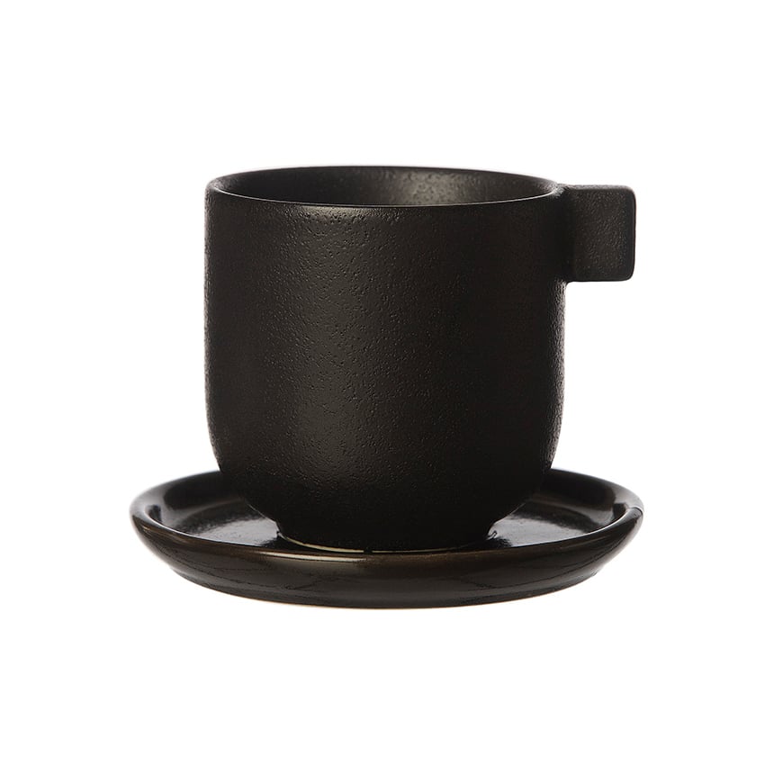 ernst tasse à café avec soucoupe ernst 8,5 cm noir