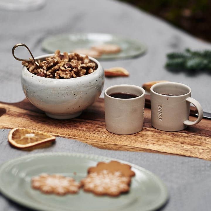 Tasse à espresso en grès Ernst 10 cl, blanc nature ERNST