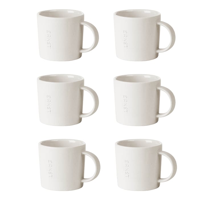 Tasse à espresso Ernst grès Lot de 6 - Blanc - ERNST
