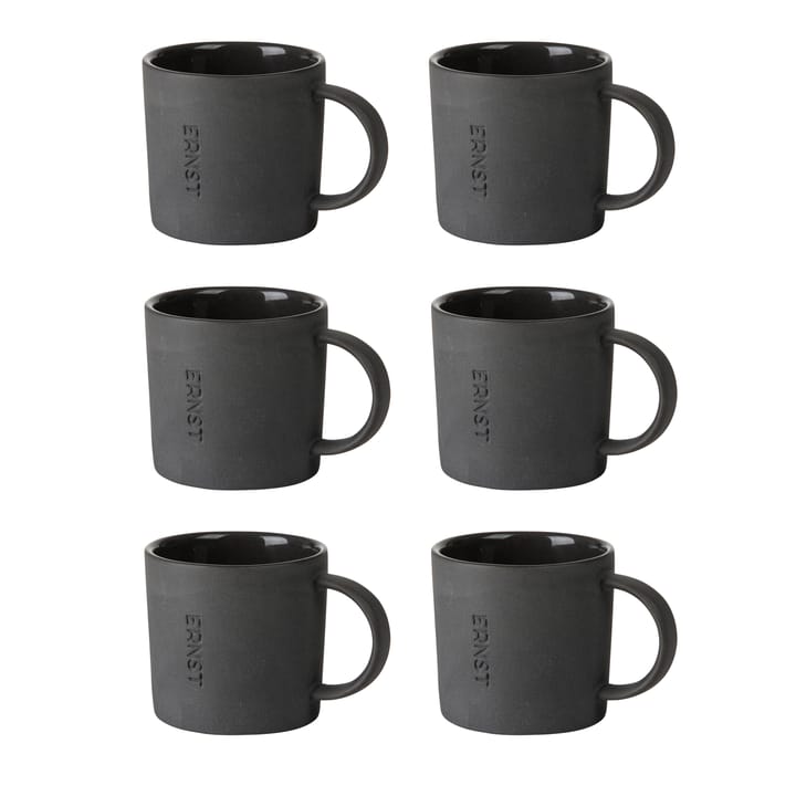 Tasse à espresso Ernst grès Lot de 6 - Gris foncé - ERNST