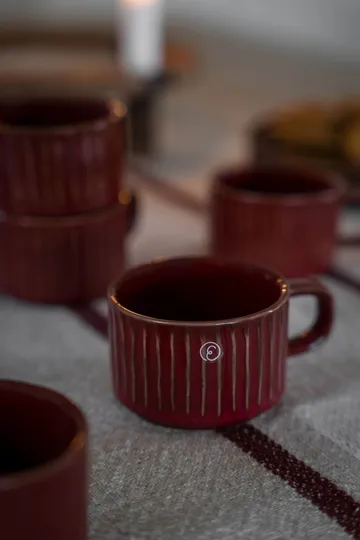 Tasse à glögg rainurée Ernst small 10 cl - Rouge - ERNST
