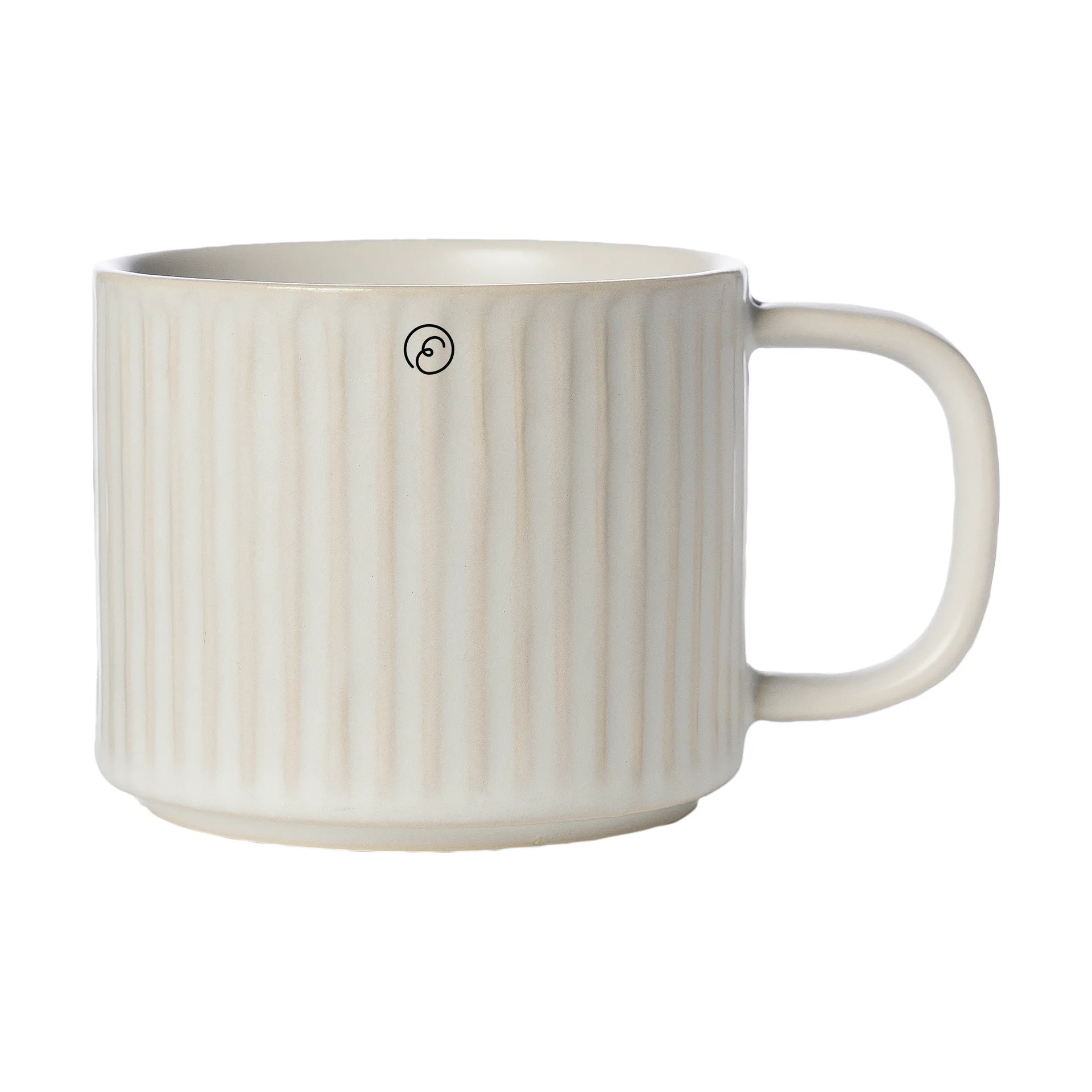 Tasse à thé Ernst striée 36 cl, Blanc naturel ERNST