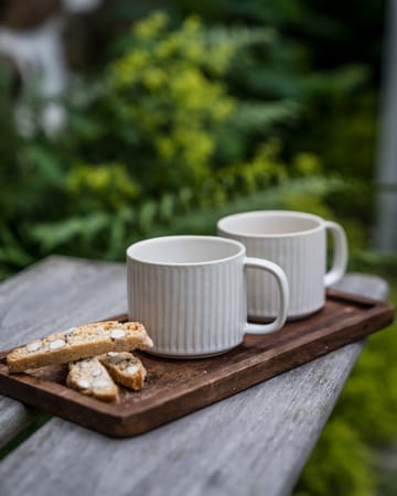 Tasse à thé Ernst striée 36 cl - Blanc naturel - ERNST