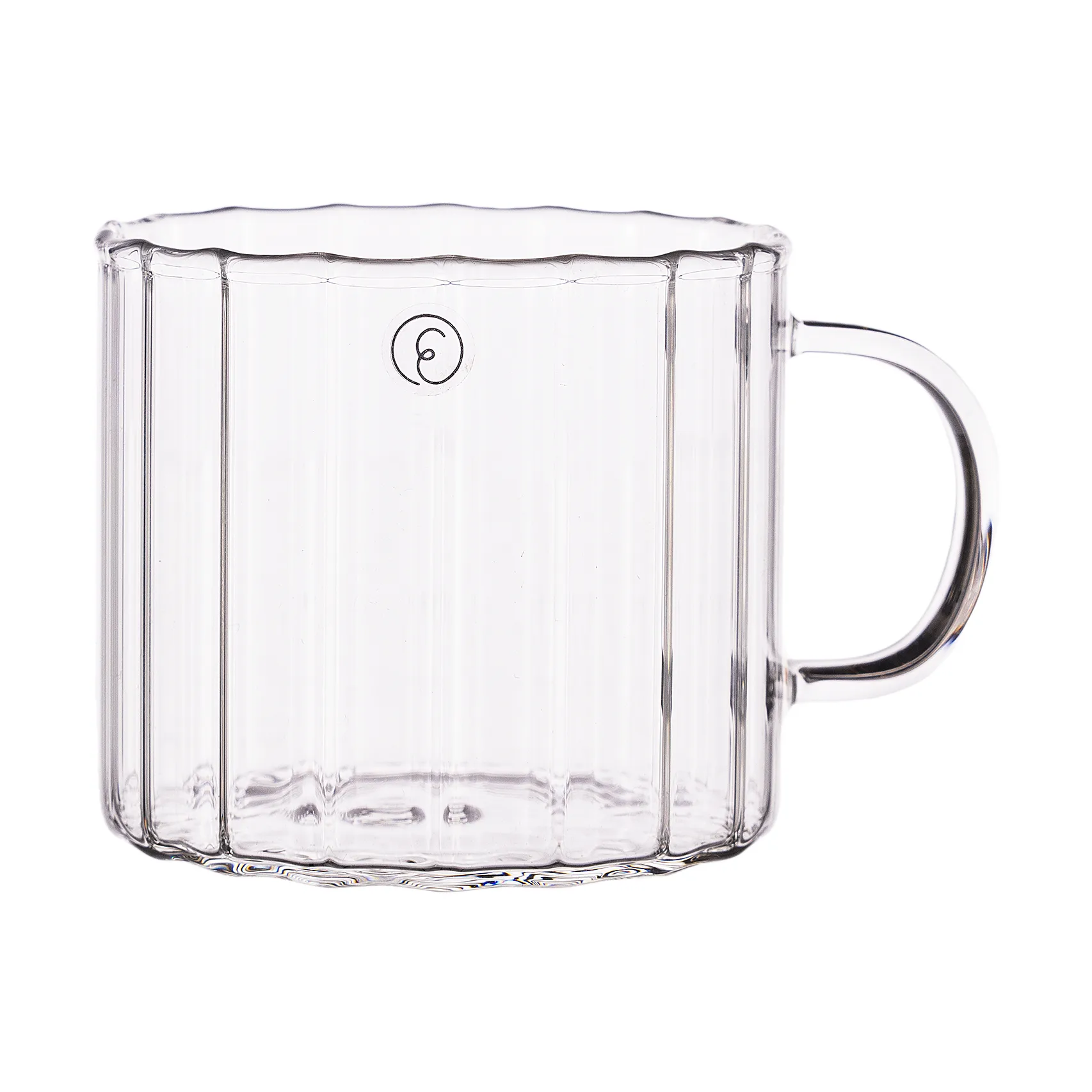 Tasse en verre rainurée Ernst Ø8 cm, Transparent ERNST