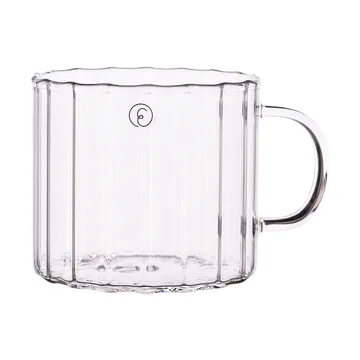 Tasse en verre rainurée Ernst Ø8 cm - Transparent - ERNST