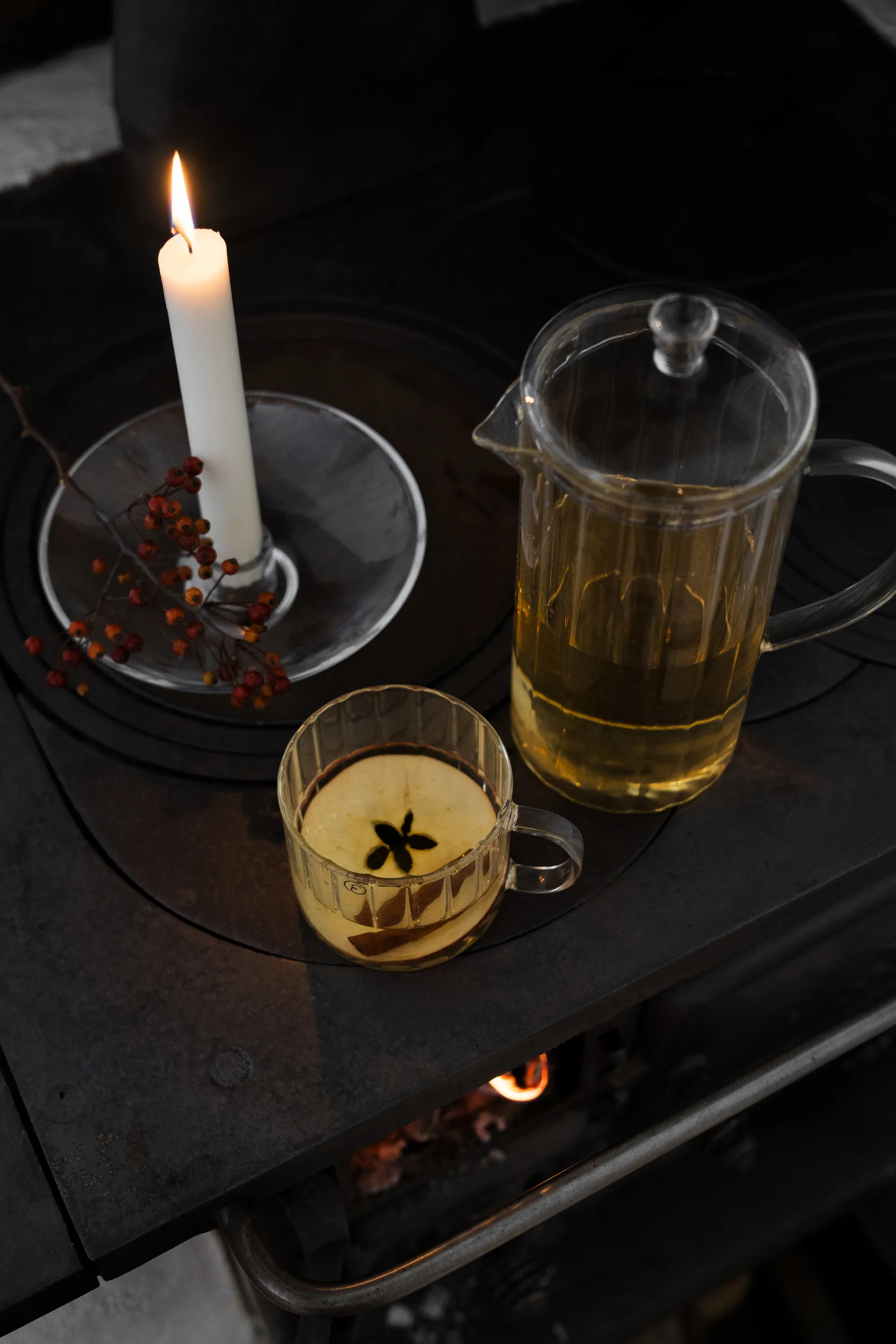 Tasse en verre rainurée Ernst Ø8 cm, Transparent ERNST