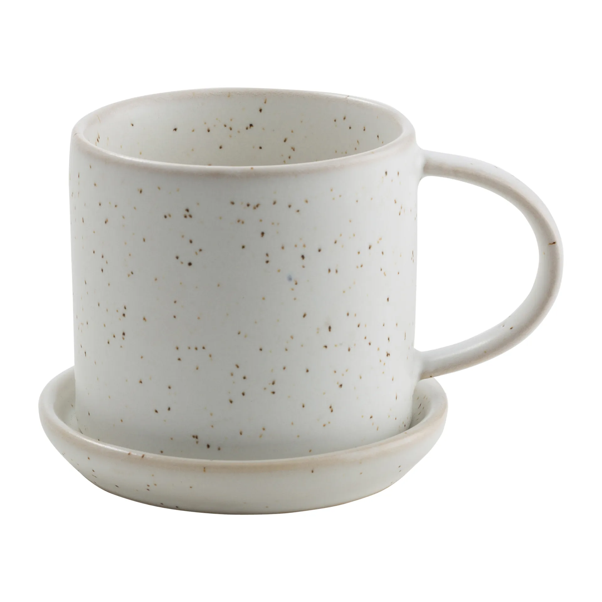 Tasse Ernst avec soucoupe 7 cm, Blanc-à pois ERNST