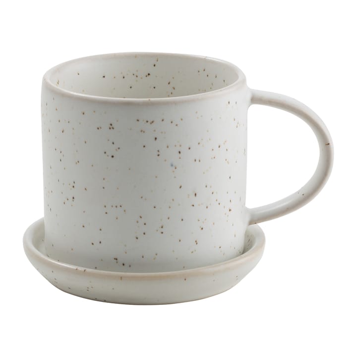 Tasse Ernst avec soucoupe 7 cm - Blanc-à pois - ERNST