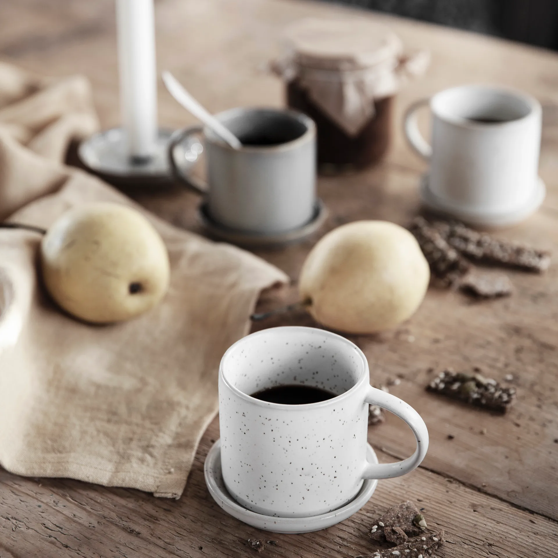 Tasse Ernst avec soucoupe 7 cm, Blanc ERNST