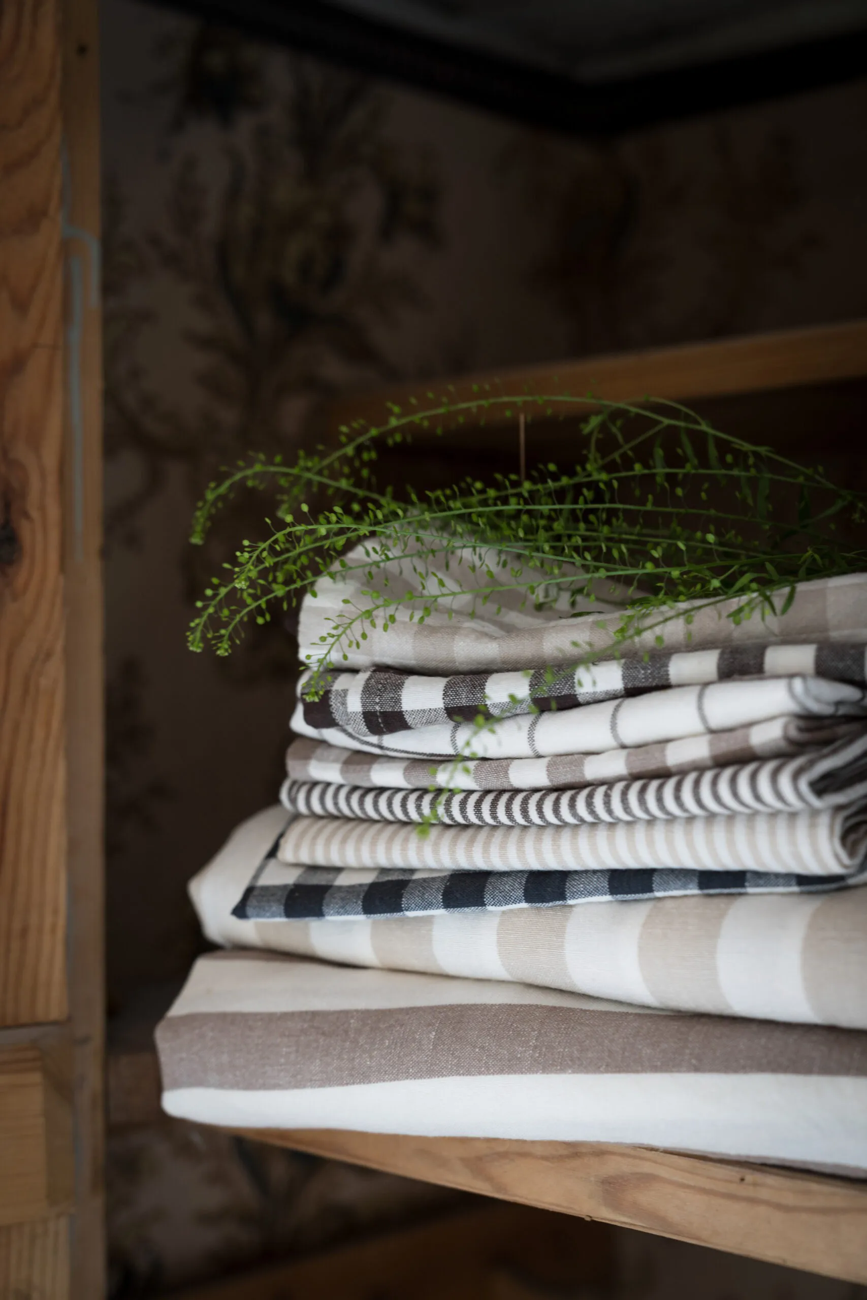 Torchon à carreaux Ernst 47x70 cm, Gris-bleu-blanc ERNST