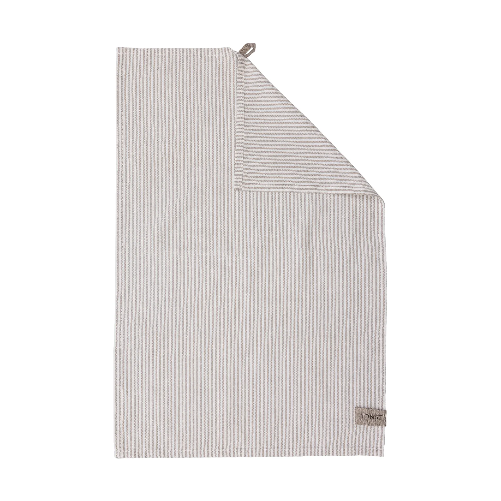 Torchon Ernst rayures fines 47x70 cm, Rayé beige-blanc ERNST