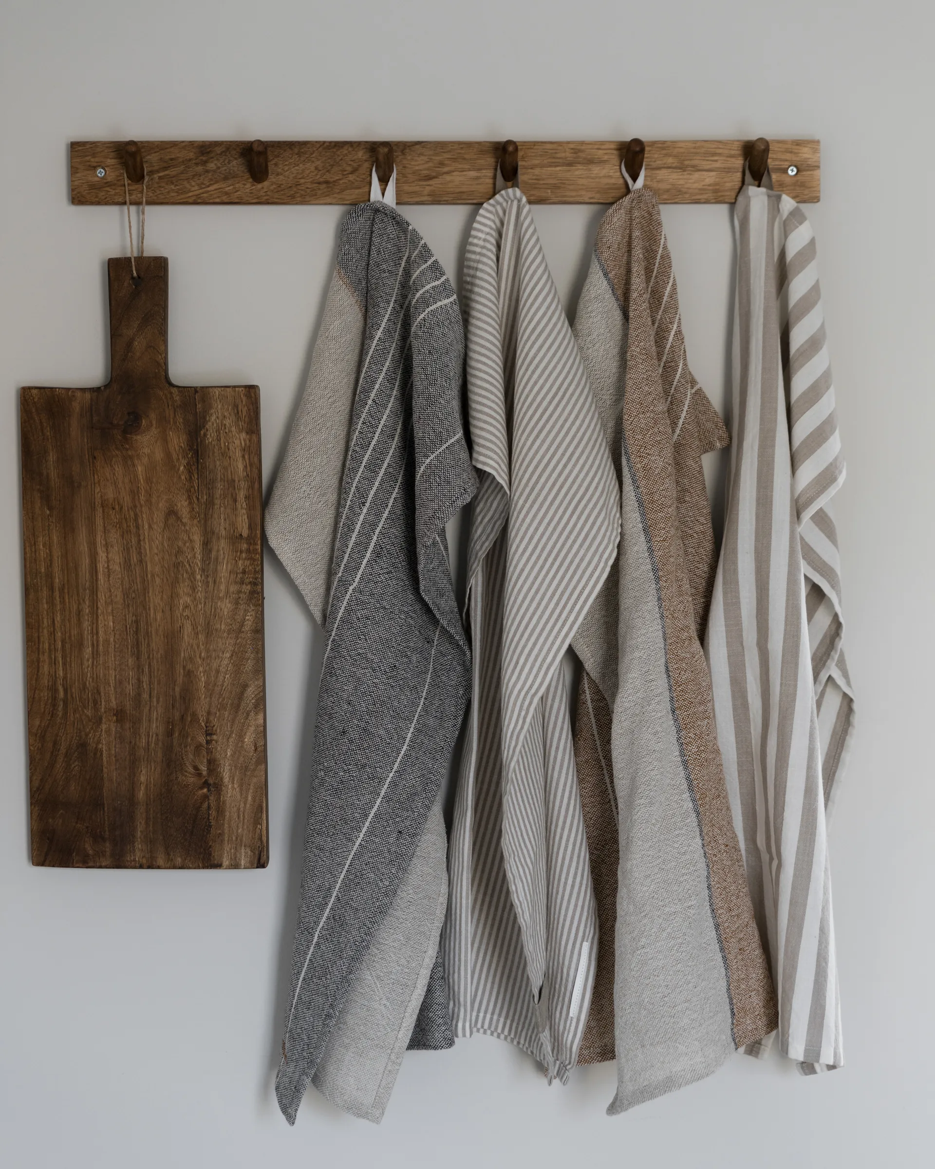 Torchon Ernst rayures fines 47x70 cm, Rayé beige-blanc ERNST