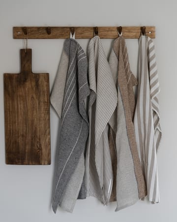 Torchon Ernst rayures fines 47x70 cm - Rayé beige-blanc - ERNST