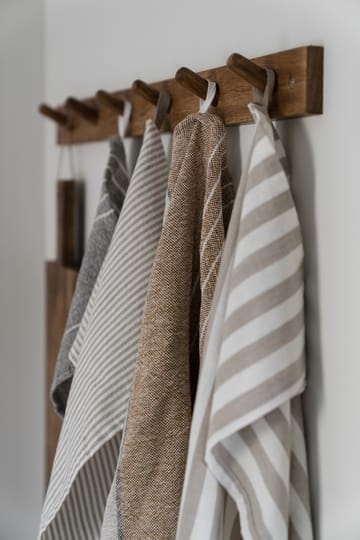 Torchon Ernst rayures fines 47x70 cm - Rayé beige-blanc - ERNST