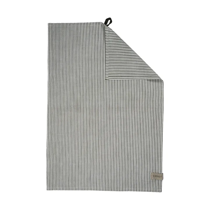 Torchon Ernst rayures fines 47x70 cm - Sauge, blanc - ERNST