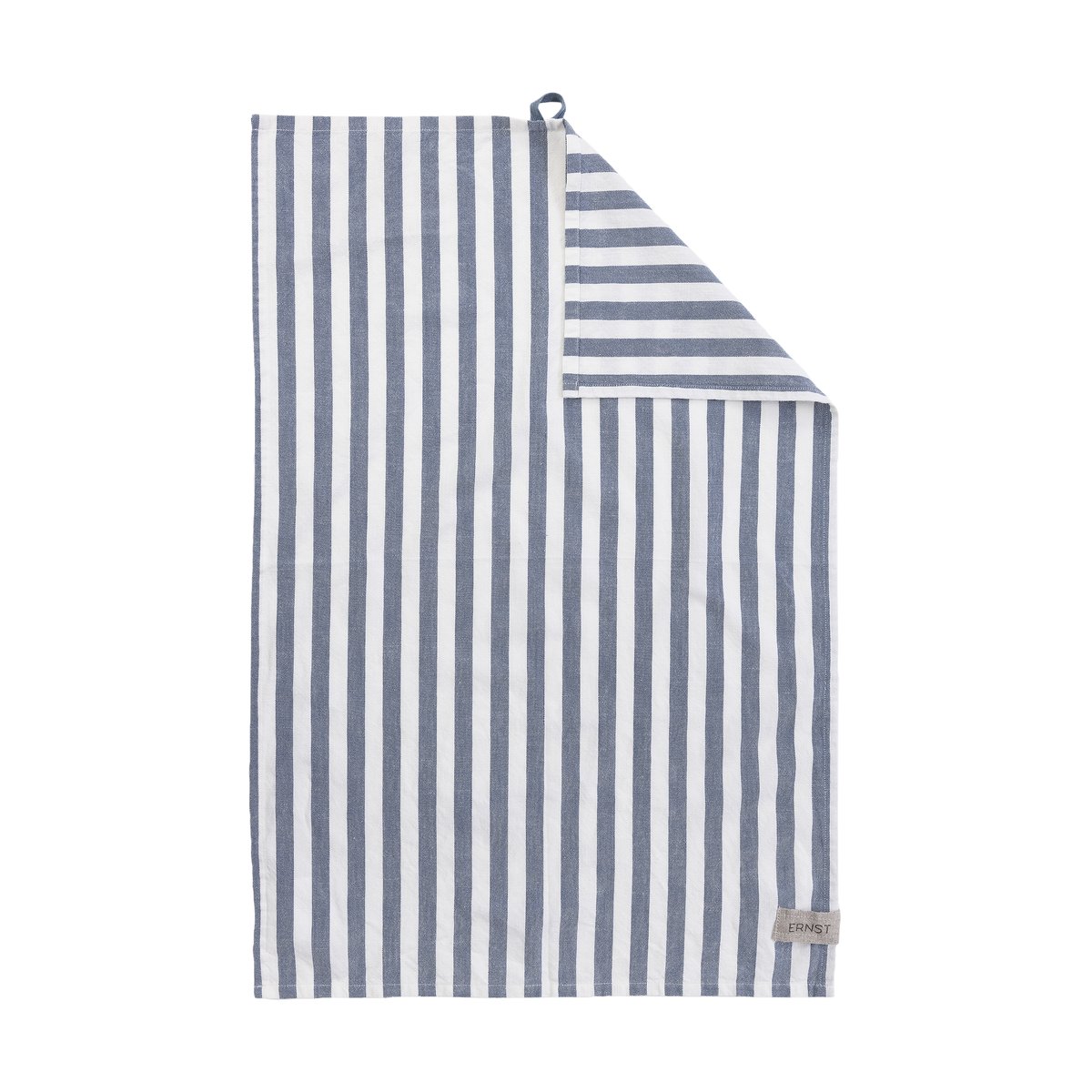 ERNST Torchon Ernst rayures larges 47x70 cm Bleu-blanc