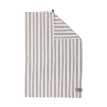 Torchon Ernst rayures larges 47x70 cm - Rayé beige-blanc - ERNST