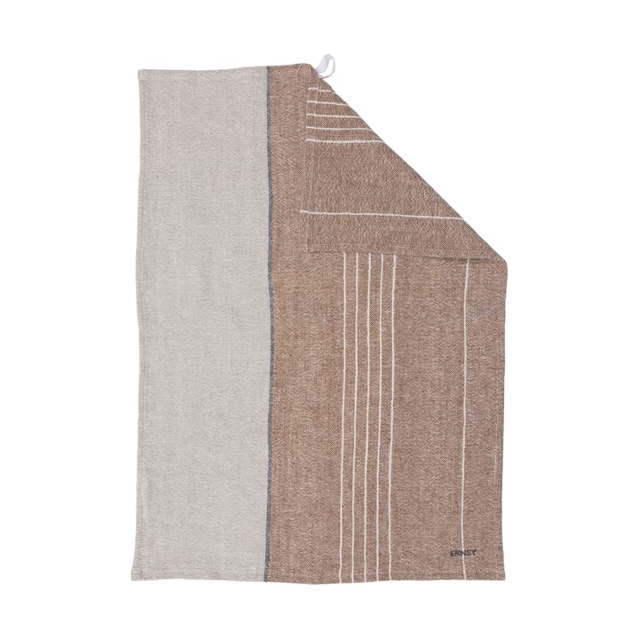 Torchons de cuisine Ernst en lin demi 47x70 cm - Caramel-nature - ERNST