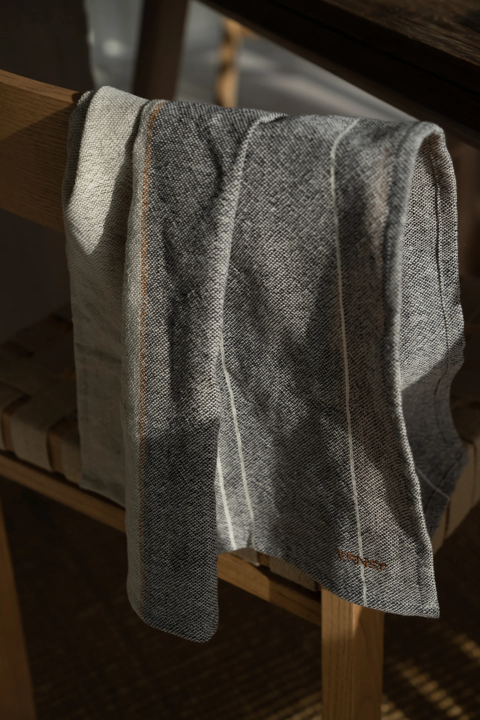 Torchons de cuisine Ernst en lin demi 47x70 cm, Gris-nature ERNST