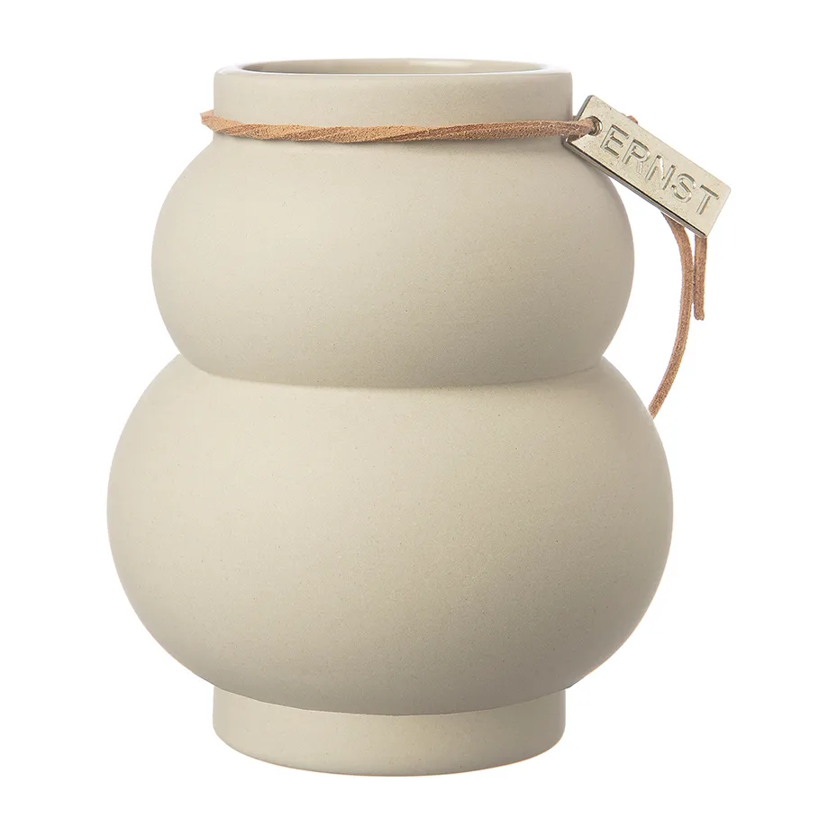 Vase en grès courbé Ernst 14 cm, Beige ERNST