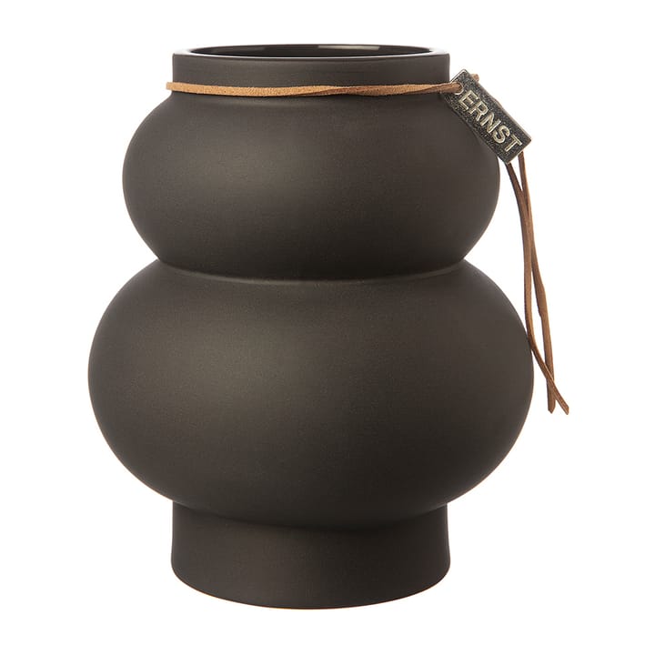 Vase en grès courbé Ernst 14 cm, Gris foncé ERNST