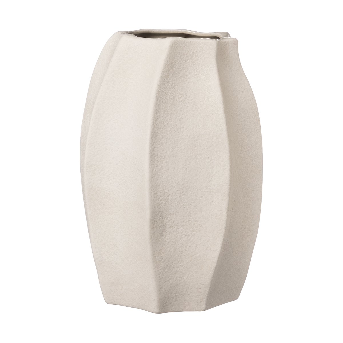 ERNST Vase en grès Ernst 15x23 cm Blanc naturel | Design Scandinave | Vases | Beige