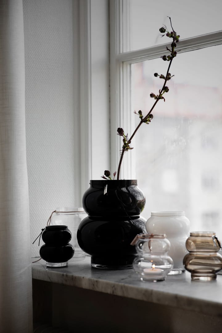 Vase en verre courbé Ernst 10 cm - Noir - ERNST