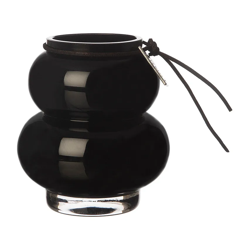 Vase en verre courbé Ernst 10 cm, Noir ERNST
