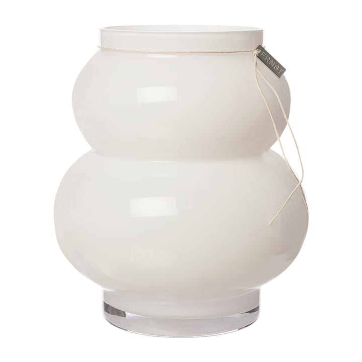 Vase en verre courbé Ernst 21,5 cm - Blanc - ERNST