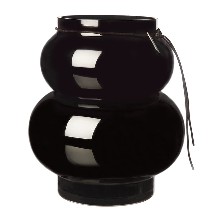 Vase en verre courbé Ernst 21,5 cm - Noir - ERNST