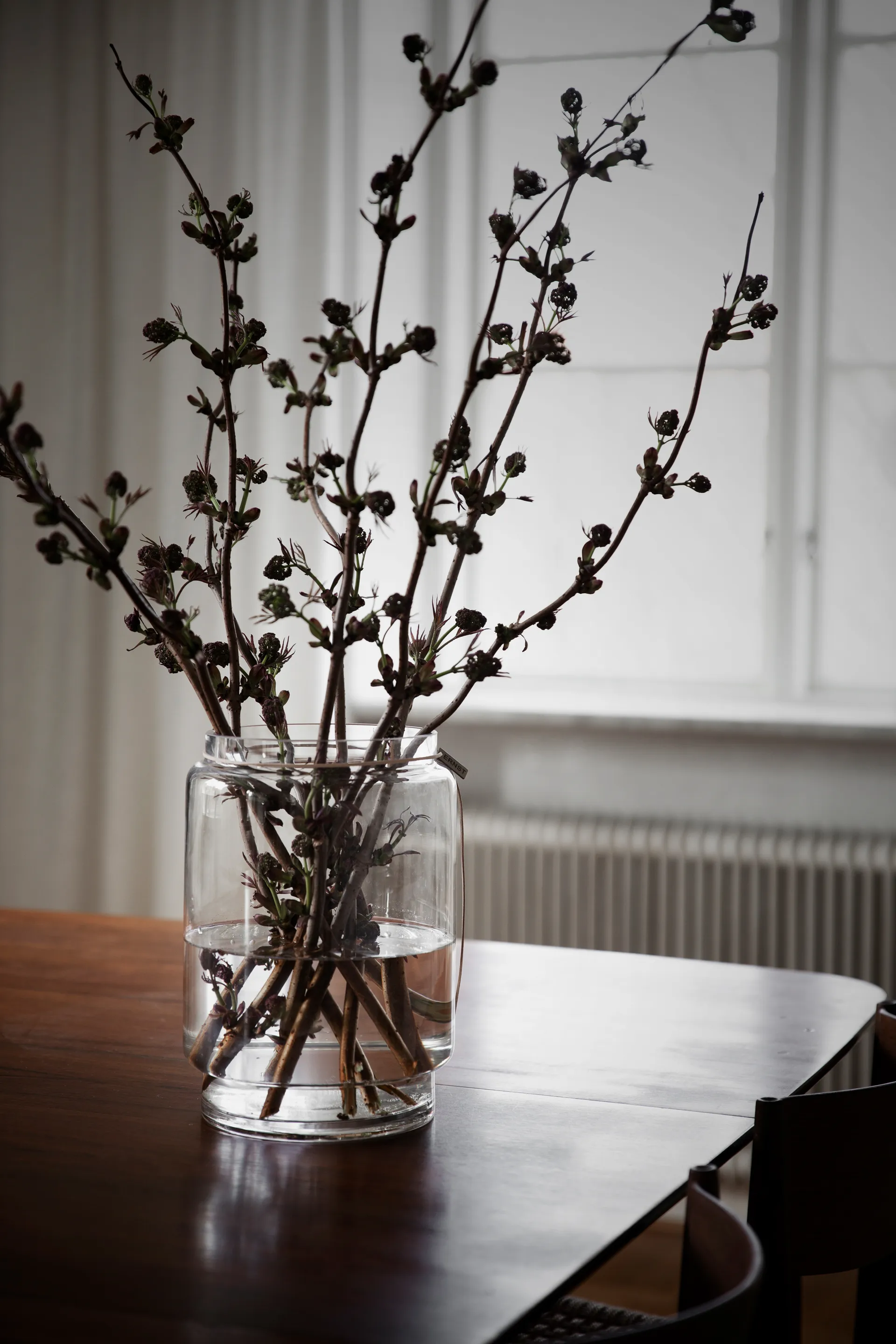 Vase en verre cylindre Ernst H28 cm Ø19,8 cm, Transparent ERNST