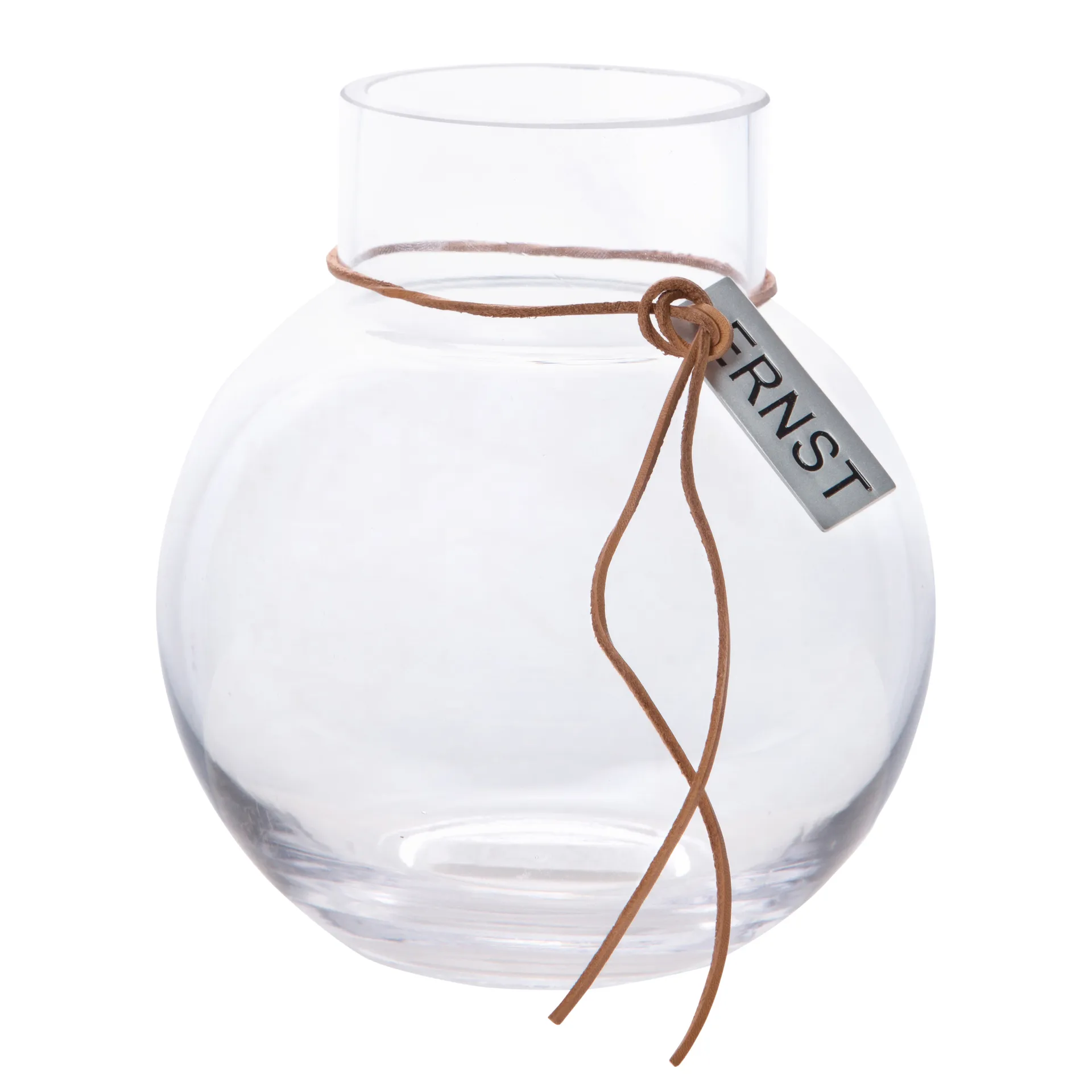 Vase en verre Ernst Hauteur 14 cm Ø 13cm, transparent ERNST