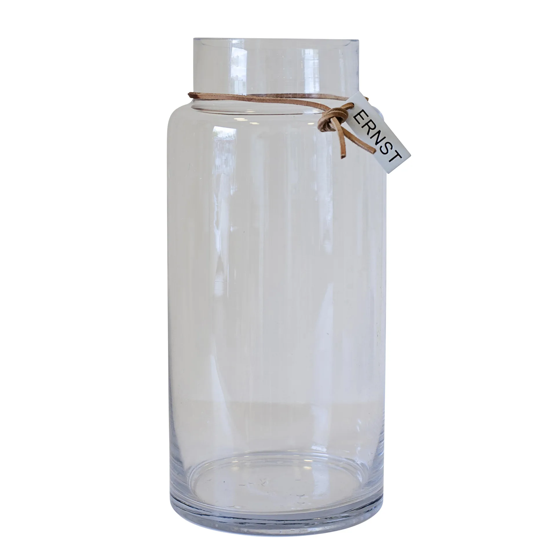 Vase en verre Ernst Hauteur 33 cm Ø 11,5 cm, transparent ERNST