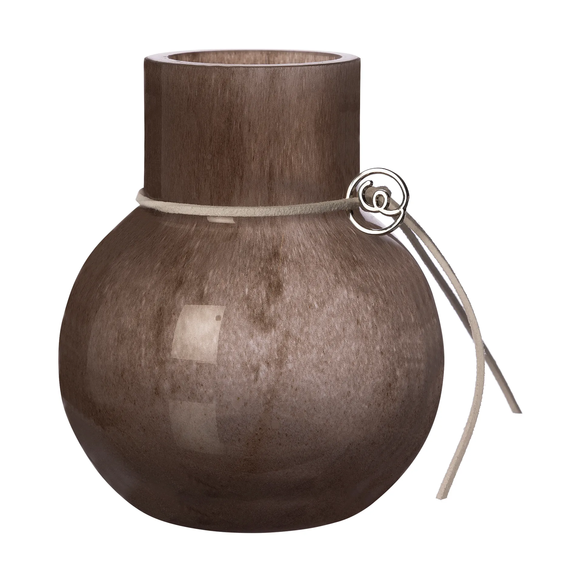 Vase en verre Ernst rond brun, H10 cm Ø9 cm ERNST
