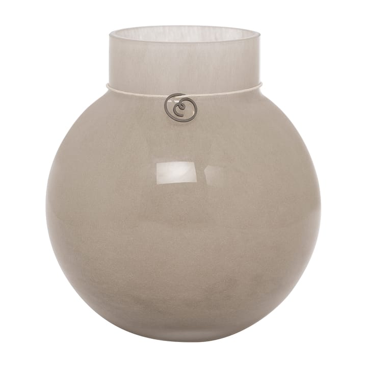 Vase en verre Ernst rond et beige - H14 cm Ø13 cm - ERNST