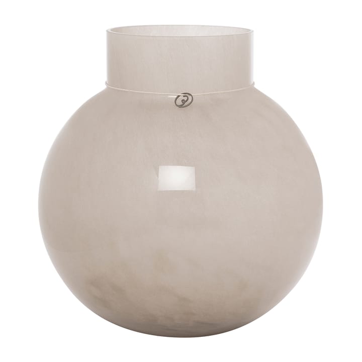 Vase en verre Ernst rond et beige - H25 cm Ø24 cm - ERNST