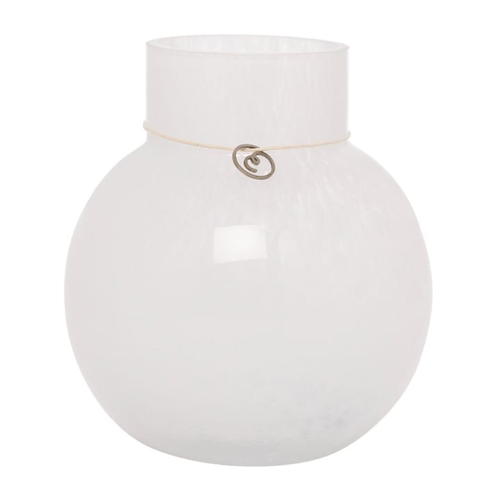 Vase en verre Ernst rond et blanc - H14 cm Ø13 cm - ERNST