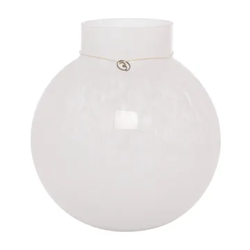 Vase en verre Ernst rond et blanc - H22 cm Ø21 cm - ERNST