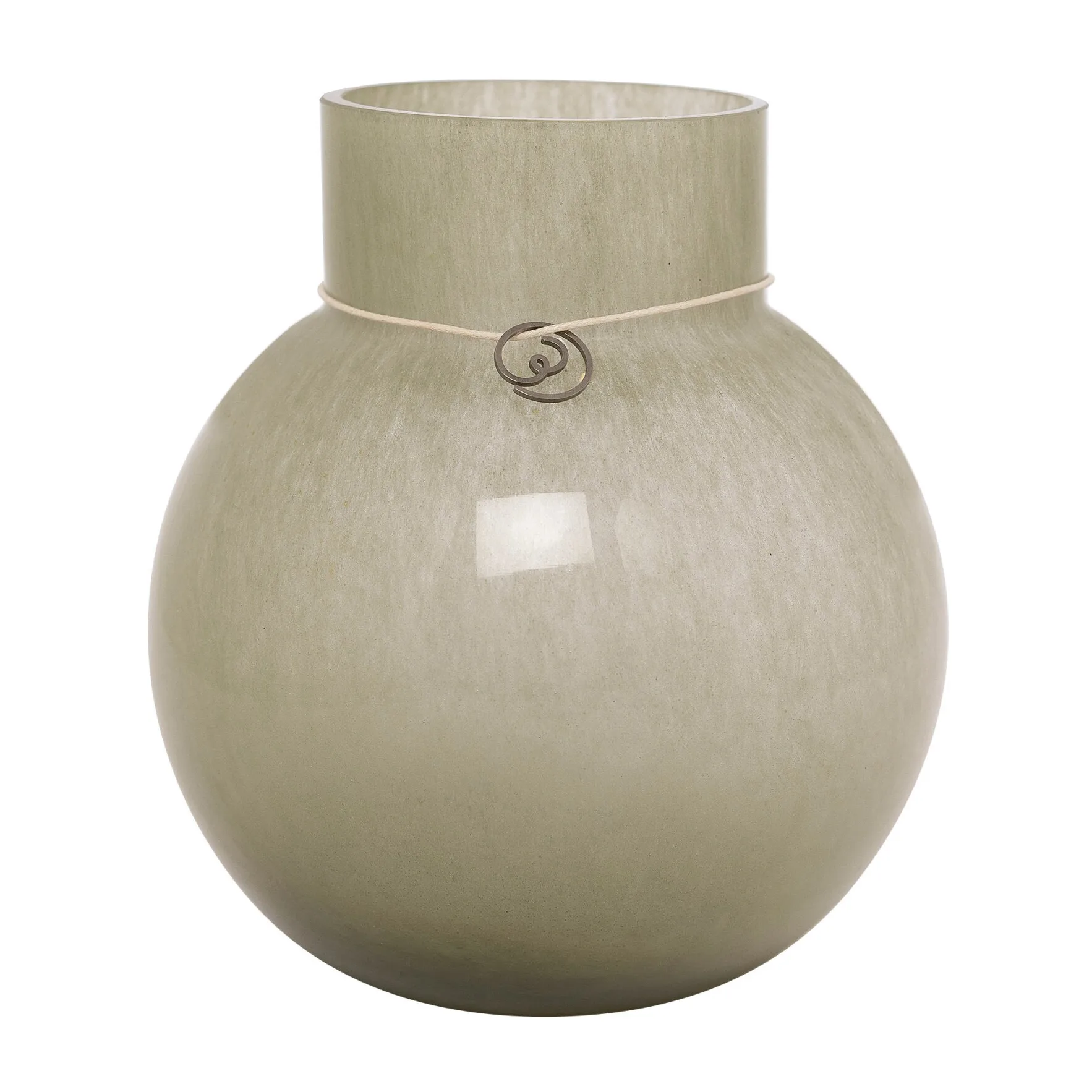 Vase en verre Ernst rond et vert, H14 cm Ø13 cm ERNST