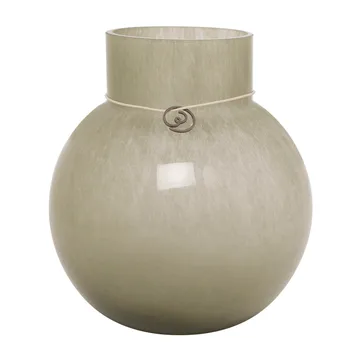 Vase en verre Ernst rond et vert - H14 cm Ø13 cm - ERNST