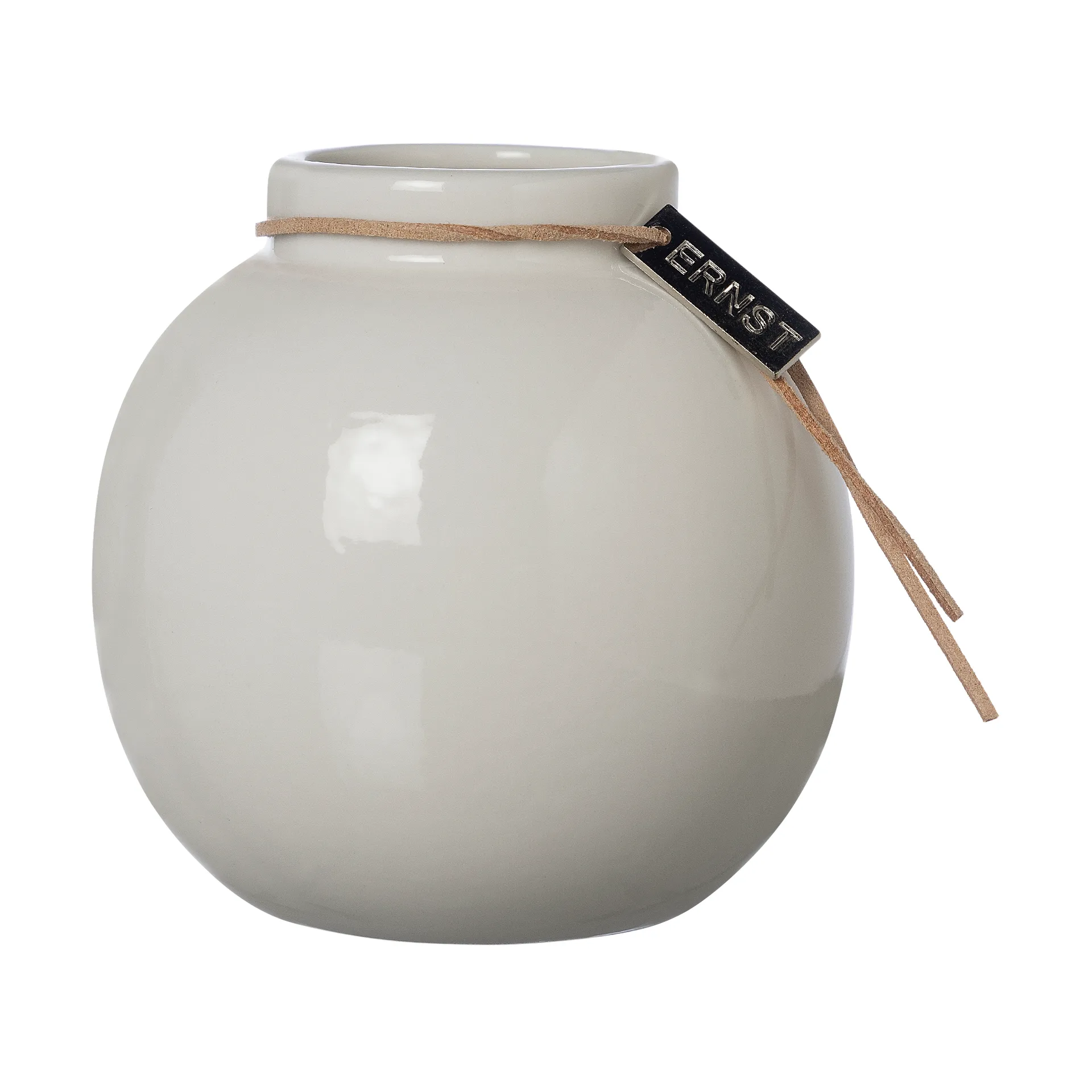 Vase Ernst émaillé blanc, Ø10 cm ERNST