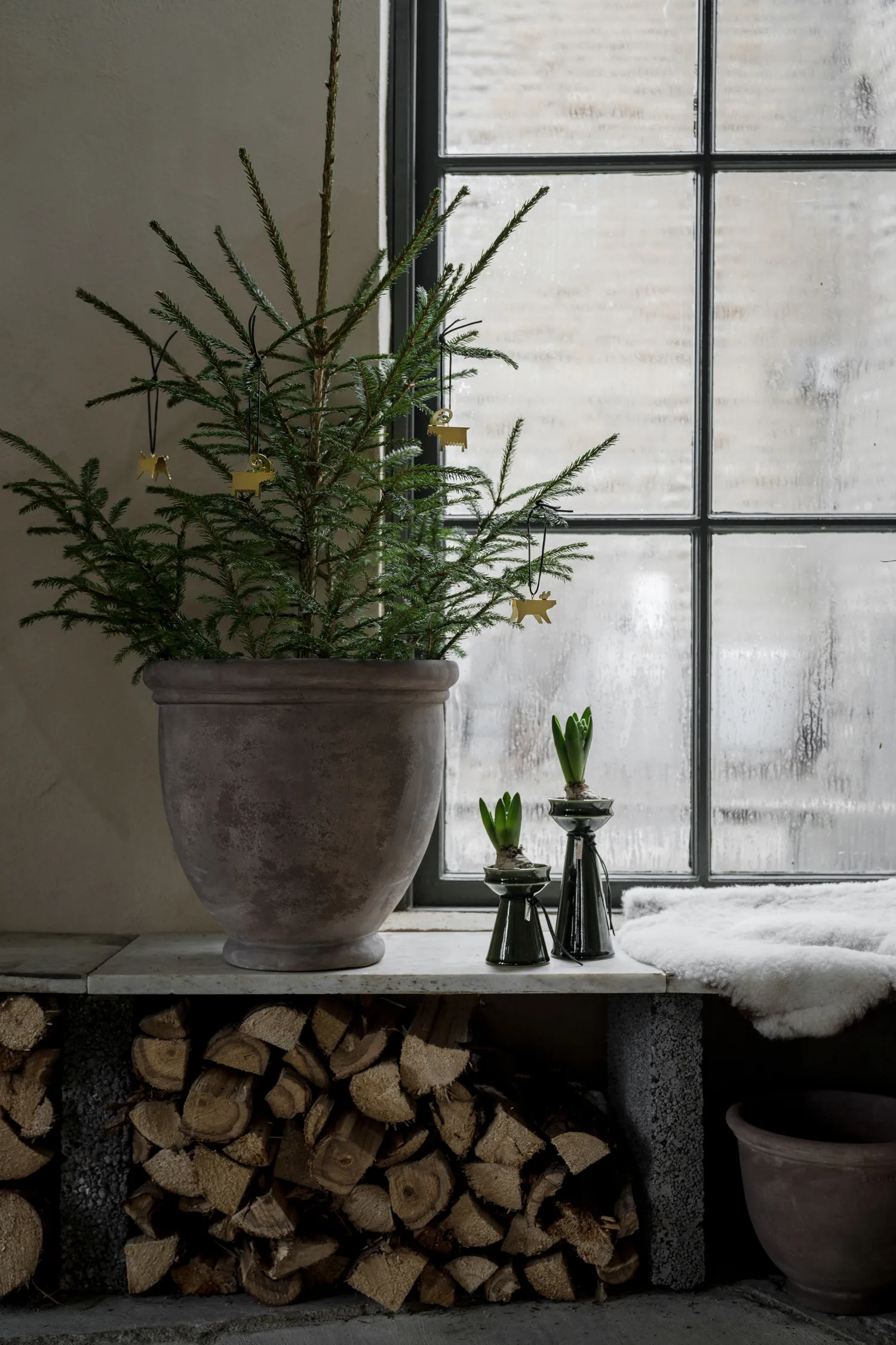 Vase hyacinthe Ernst 20 cm, Vert foncé ERNST